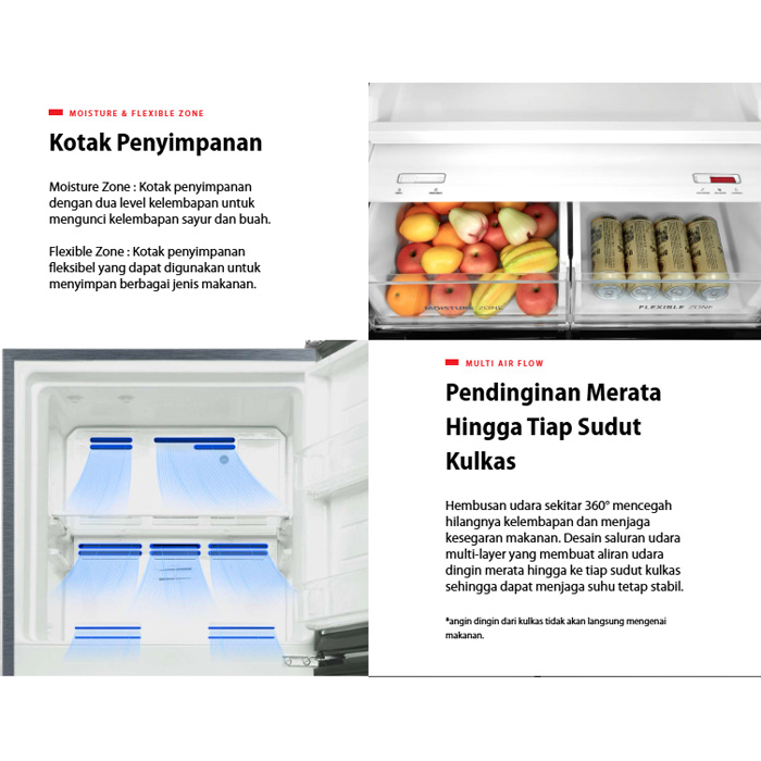 Toshiba Kulkas Side By Side PureAir Inverter 562 L - GR-RS780-WE | GRRS780WE